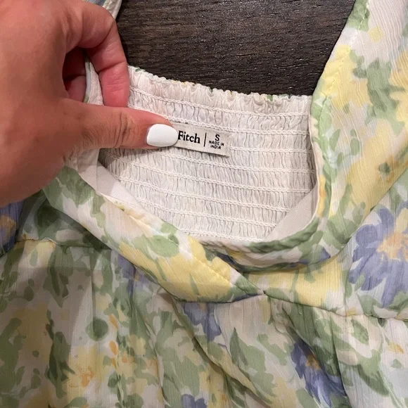 Abercrombie & Fitch floral maxi midi slip spring/summer dress - Picture 3 of 4